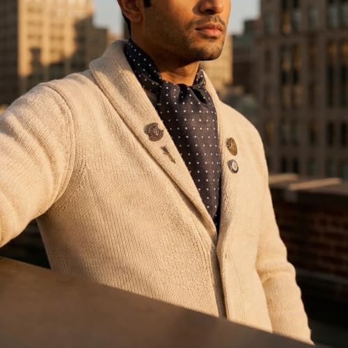 Image of The Tie Hub Microfibre Cravat for Men - Formal & Wedding Occasion Wear