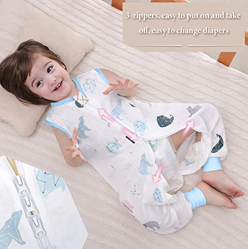 Reinewol Baby Wearable Blanket Sleep Sack,Sleep Bag With Feet Toddler Sleepsack For Girl Boy,Baby Sleeveless Sleep Suit With Zipper (Yellow, Large) #TOP3