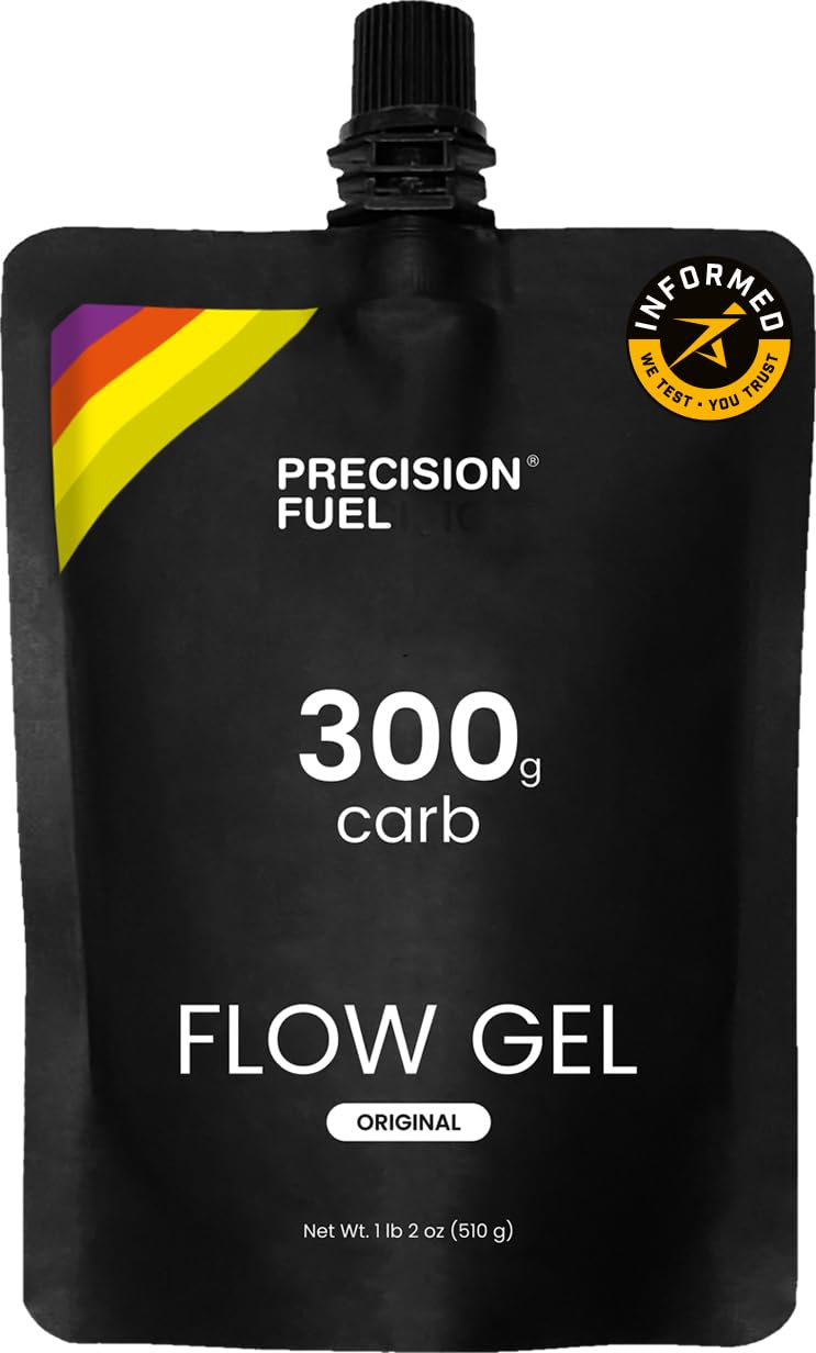 Gel Énergétique Precision Fuel 300 Flow - Goût Léger, Gels pour Coureurs et Sports d'Endurance, 300g de Glucides, Facile à Digérer, Parfait pour la Course (Pack of 1)