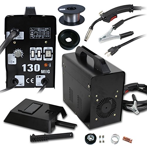 Super Deal Pro Commercial Mig 130 Ac Flux Core Wire Automatic Feed Welder Welding Machine W/Free Mask 110V #TOP7