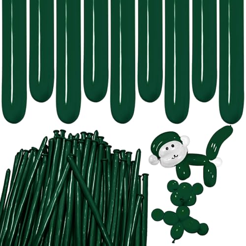 Image of Forest Green Long Balloons Premium 260 Twisting Balloons Animals Magic for Birthday Kids Wedding Party Supply 100pcs