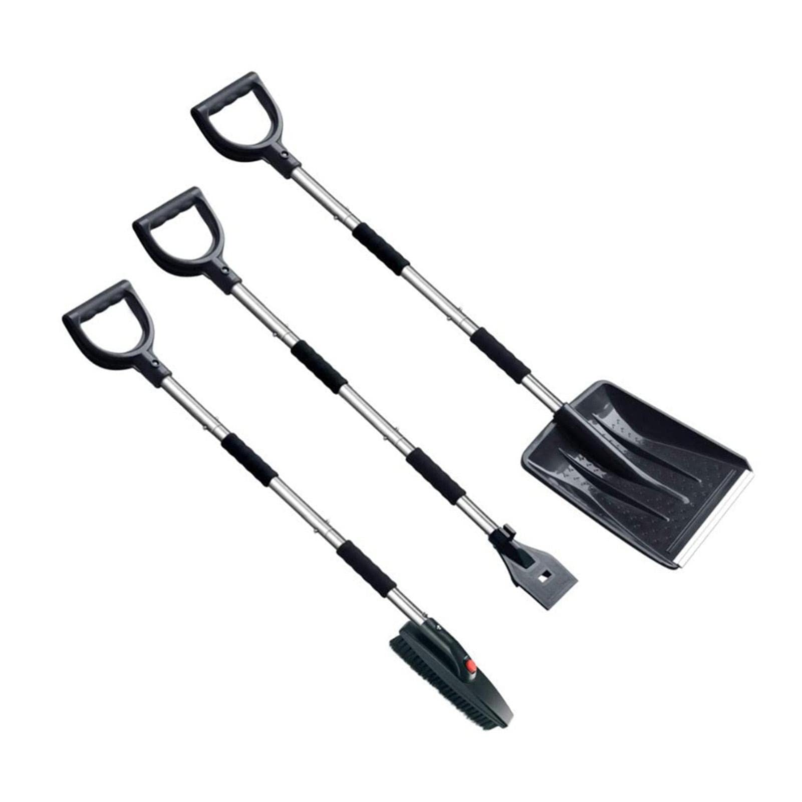 Kit spazzole da neve 3 in 1 Set di rimozione a neve 3 in 1 con pala da neve | Strumenti pieghevoli per la rimozione a neve dal parabrezza 'auto con impugnatura ergonomica per SUV, auto, a