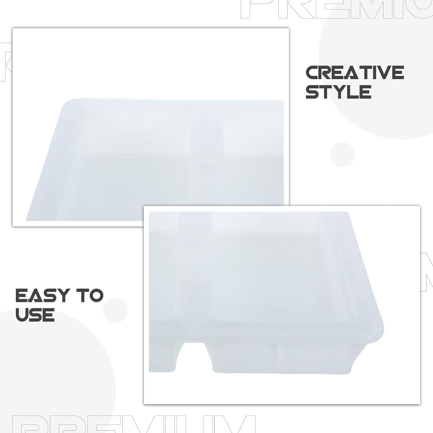 2pcs White Plastic Paver Mold - Cement Paver Form - 10.2x9.2x2.2 Inch Reusable Concrete Mould - Garden Border Stone Form for Patio Slab Backyard Driveway