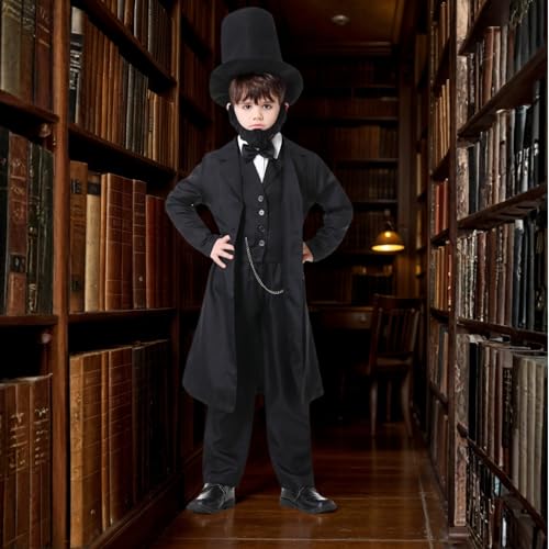 Disfraz Lincoln para niños talla X-Large negro miniatura 5