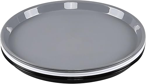 Miniatura 8 de Bandejas redondas de plástico para servir, bandejas redondas de comida rápida, 6 paquetes