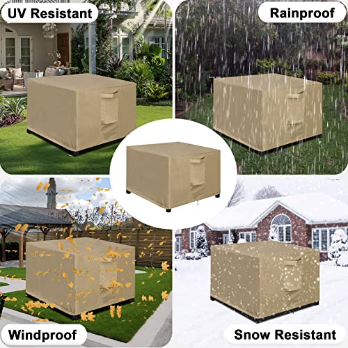 image for OutdoorLines Outdoor Waterproof Patio Ottoman Covers - Square UV-Proof