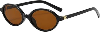 Retro Oval Sunglasses for Women Men Trendy Small 90s Sun Glasses Vintage Round Designer Sunnies
