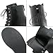 NEJKG Women's Lace up Platform Gothic Ankle Booties Back Zipper Comfortable Round Toe Non Slip Wedge Dress Booties for Fashion Party Prom (8.5)