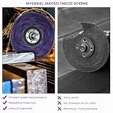 Adiwo 6 sztuk grube tarcze czyszczące, 115 mm tarcze czyszczące do szlifierki kątowej, fioletowa tarcza szlifierska CSD, tarcza polerska do szlifierki, do usuwania rdzy, złuszczania farby, czyszczenia
