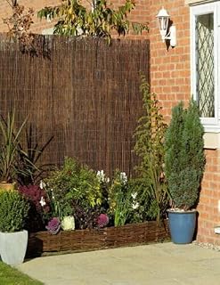 Abaseen Willow Fence, Garden Fence Panel Screening Roll, Privacy Border Wind & Sun Protection (1.5m x 3m)