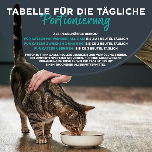 Encore 100% natürliches Premium Nassfutter für Katzen mit saftigem Thunfisch und Pazifikkrabben in Brühe - Packung mit 16 x 70g Beuteln