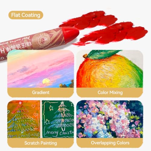 Paul Rubens Pastel, conjunto de 48 cores vibrantes, pastéis de óleo macio, textura cremosa, fácil de