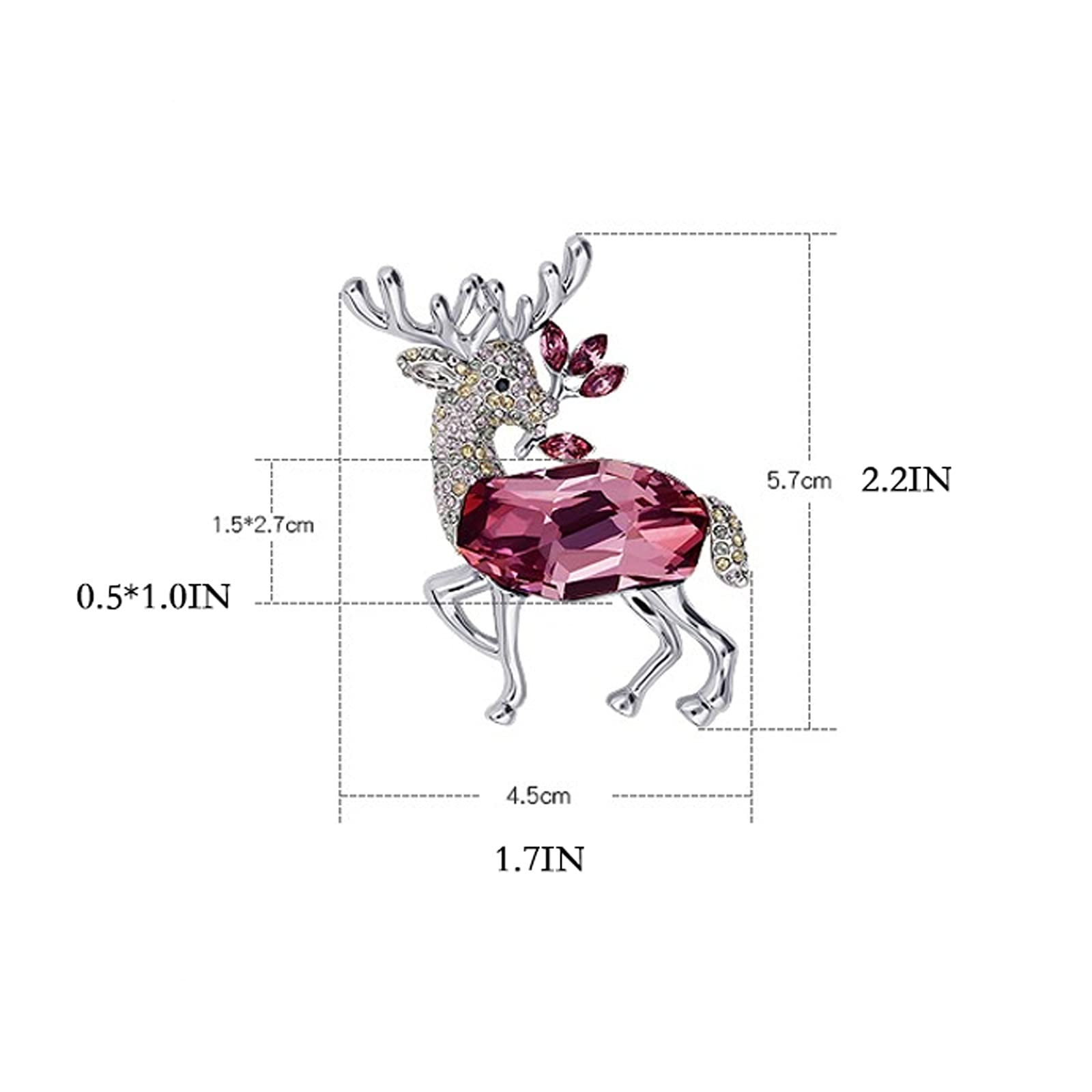 Spilla di cristallo Cervo Spilla Pin Abiti Cardigan Collare Temperamento Spille Sciarpe Chiusura Moda Ragazza Gioielli Spille Regalo per Moglie Spilla Pins,