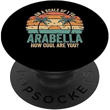 ARABELLA Personalized Name Cute Retro Girls Groovy Birthday PopSockets Standard PopGrip