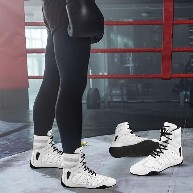 Boxschuhe Herren Wrestlingschuhe Muay Thai Kickboxen Sparring Kampfsportschuhe Atmungsaktive Boxstiefel