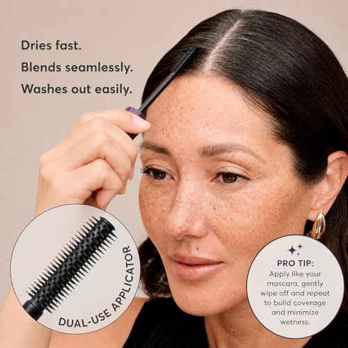 Image of Madison Reed The Gray Escape Hair & Brow Mascara - Quick-Dry, All-Day Gray Coverage for Roots & Brows, Smudge-Proof, Titanium Dioxide-Free, Argan Oil & Ginseng - Dark Brown - 15mL