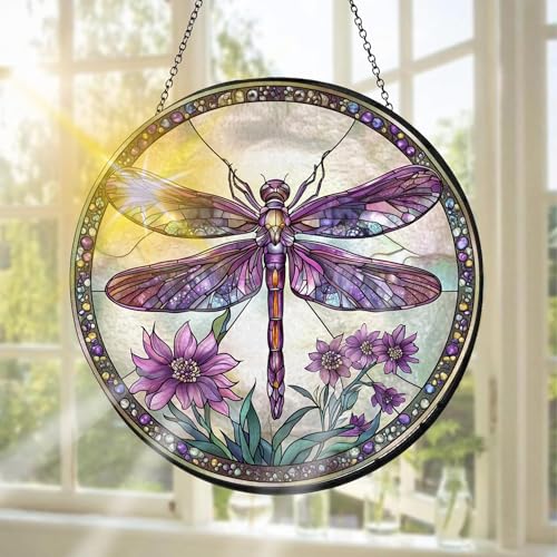 Pavemlo Animal Suncatcher Indoor Stained Glass Window Hanging - Outdoor Window Hanging Decoration - Sun Catcher Home Decor Mother's Day Birthday Gifts for Women, Men Mom 7.8 in