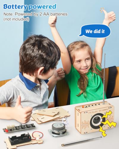 Poraxy Science Kits for Kids Age 8-12 12-14, STEM Kits 8-10, Build Your Own FM Radio Kit, Electronic DIY Experiment Engineering Building Project, Toys Gifts for Teen Boys Girls 9 11 13 15 16+ - Image 6
