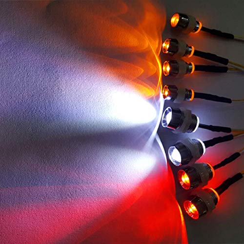 Luces LED para faros traseros de coche RC Kit de 8 bombillas de alta durabilidad y brillo