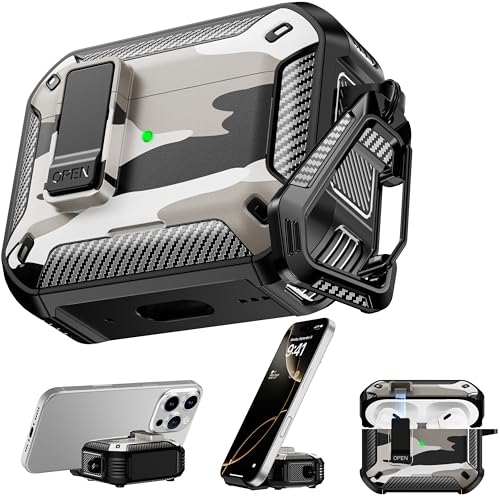 RFUNGUANGO AirPods Pro ��2���� / ��1���� �Ή� �ی�P�[�X �X�}�z�z���_�[�t�� �w�ʃ}�O�l�b�g�z���@�\���� AirPods Pro 2 �ی�P�[�X�ɍœK �����