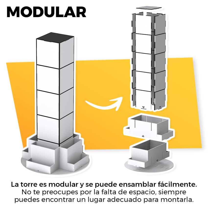 Planificador Semanal con TORRE y PIZARRA - Organizador Semanal, Calendario de Estudio - Ahorra Espacio