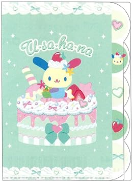 Sun-Star Stationery S2175770 Usahana Sanrio Characters Goods, Clear File, A4 Size, 5 Pockets