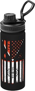 US And Flag Of West Milford, West Virginia Water Bottle 18OZ Leak-Proof Stainless Steel Insulated Water Bottles For Sports Travel