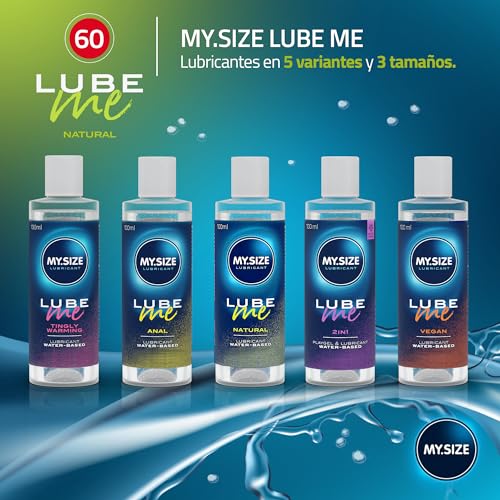 Miniatura 6 de Paquete De Ahorro De My.Size Con Preservativos De 60 Mm, Paquete De 10 Lubricante Natural De My.Size De 100 Ml Vela De Masaje De My.Size