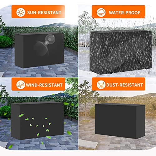 Palettenhusse Europaletten Abdeckung L 130 x 90 x 130 cm, aus 210D Wasserdicht Oxford Gewebe, Paletten-Schutzhülle Abdeckhauben mit Kordelzug, Abdeckplane für Paletten und Gitterboxen