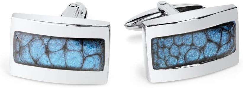 Fashion Navy Blue Cross Bar Cuff Links Gifts for Son; Simple Prom Jewellery by Dragon Porter; Design Shape 0.5x8 inch -1.3x2cm