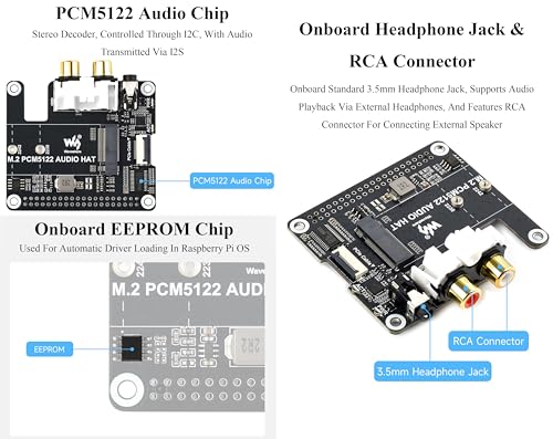 HAT PCIe a M.2 para Raspberry Pi 5 ideal para crear un centro multimedia con audio de 3.5mm 4
