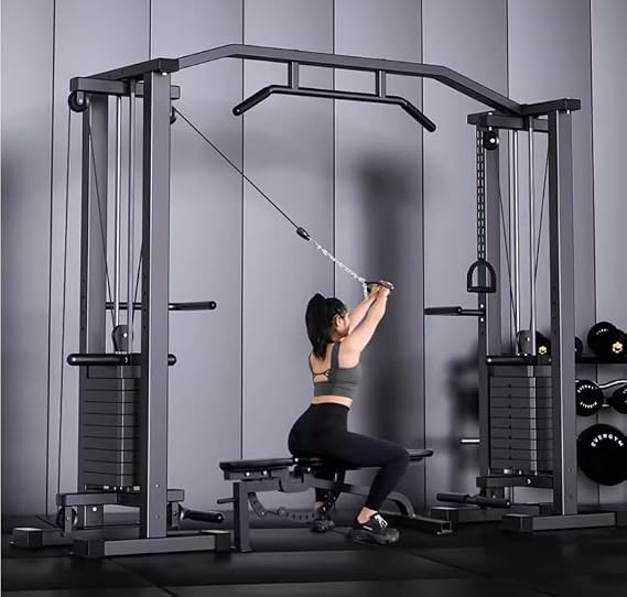 Cable Crossover Machine, Dual Weight Stack, Functional Training Center, Professional Power Rack for Strength Training