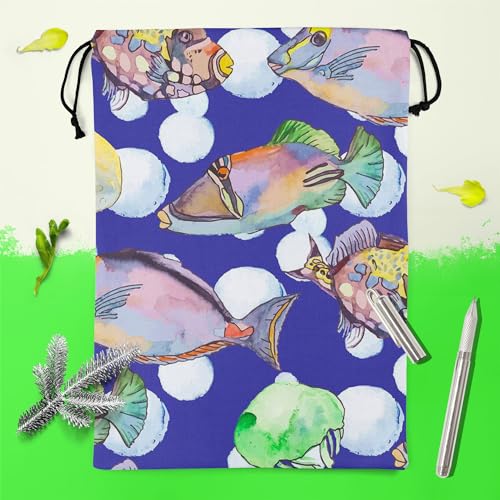 Image of ArtzFolio Tropical Sea D2 | Reusable Sack Bag | Bag for Gym, Storage, Vegetable & Travel