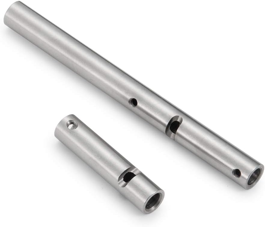 QUE-T Stainless Steel Axle Tubes for 1/10 RC Crawler Axial Wraith RR10 Yeti Car