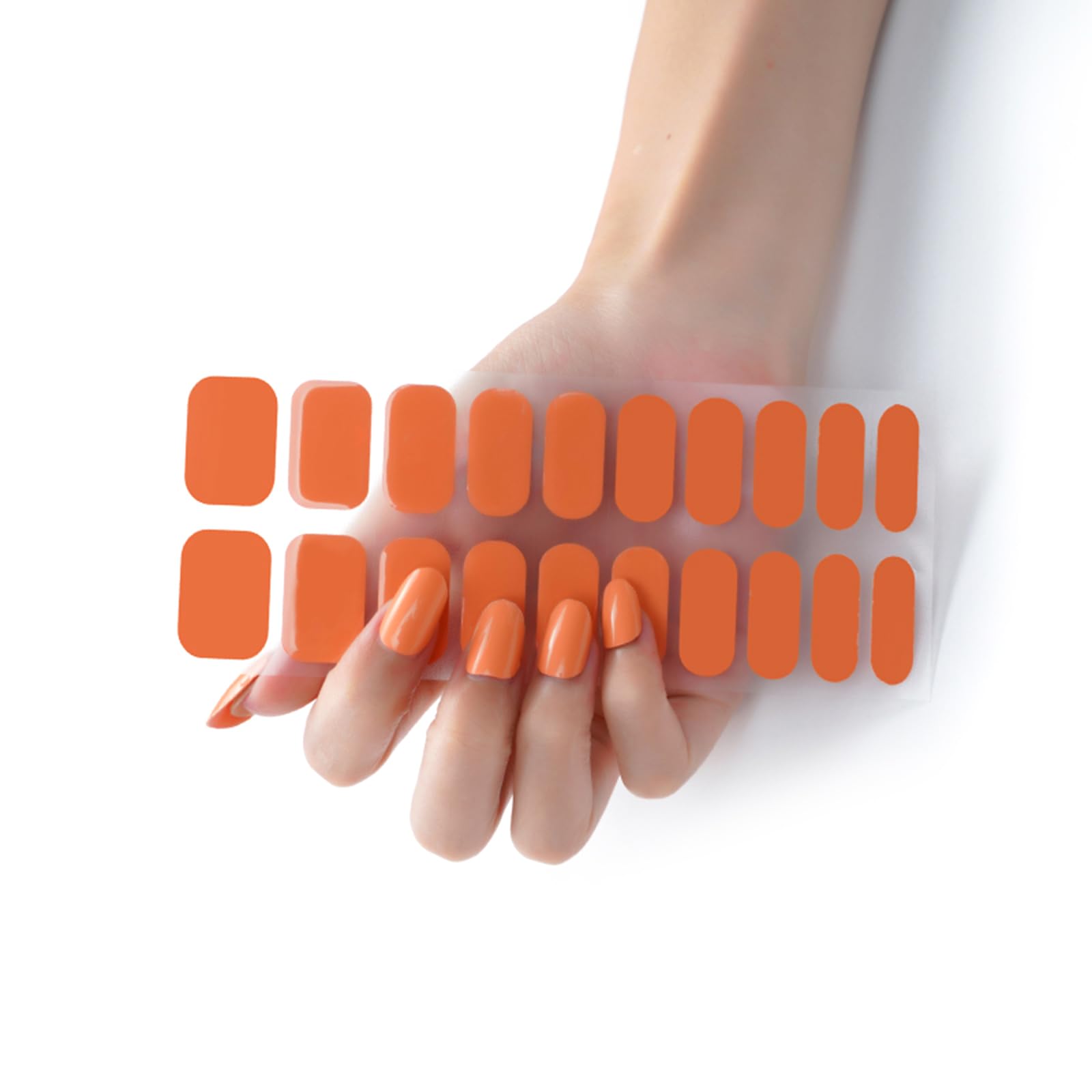 20Pcs / Pack Nail Wraps Women Nail Polish Strips Color Adhesive Fingernail Stickers Nails Acrylic Strips Gel Polish Stickers Kit Gel Adhesive Wraps No Uv Light Needed Decals