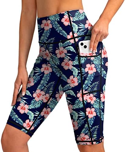 SANTINY Women's Swim Shorts with High Waist and Pockets, UPF 50+, Long Board Swim Trunks with Lining for Women