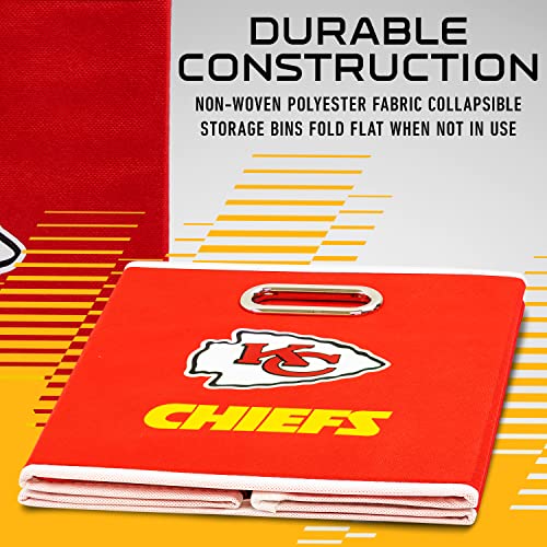 Franklin Sports NFL Kansas City Chiefs Collapsible Storage Bin - Thumbnail 4