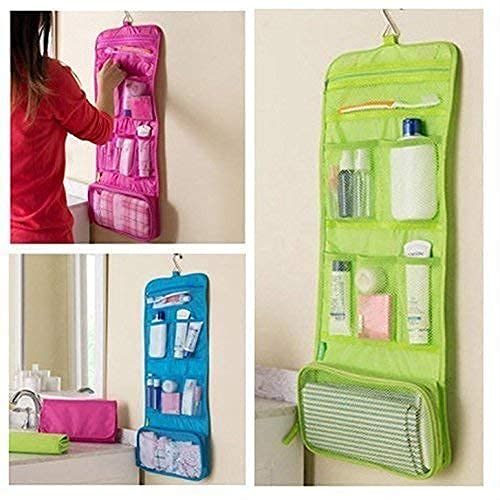 PAVITYAKSH Bag Hanging Folding Wall Hanging Dressing Kit Makeup Organizer Multi Utility Kit Travelling Cosmetic Storage Bag 4