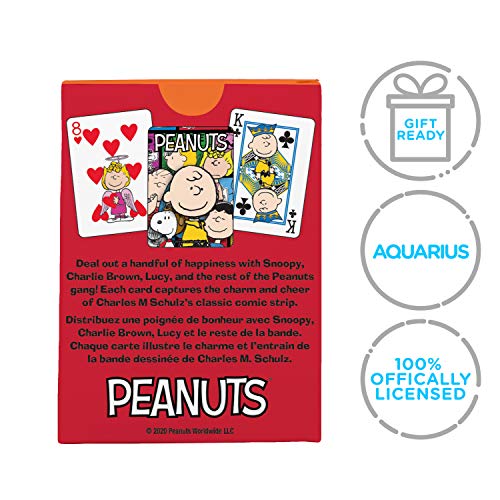 Aquarius Peanuts Playing Cards - Peanuts Cast Deck Of Cards For Your Favorite Card Games - Officially Licensed Peanuts Merchandise & Collectibles - Poker Size With Linen Finish #TOP6