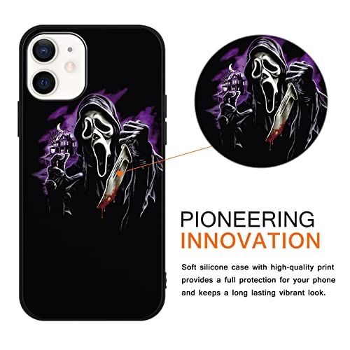 Ootbao 2 Pack Cool Phone Case For Apple Iphone 11 Case 6.1", Scream Horror Movie Printed, Cute Skull Pattern Design For Women Men Boys Girls, Soft Tpu Black Cases Funda Para Iphone11, Ghost Face #TOP2