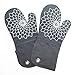 Heat Resistant Kitchen Oven Mitt With Non-Slip Silicone Printed, Set Of 2 Oven Gloves for BBQ cooking baking, Grilling, Barbecue,microwave, Machine Washable.(Gray)