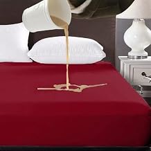 Sleep Matic Waterproof 75"x 72" (6.25 x 6) feet Cotton Fitted King Size Mattress Protector Bed Cover with Elastic Strap (M...