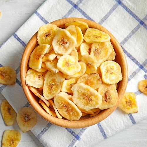Elan Organic Banana Chips, 4.8 oz, Non-GMO, Vegan, Gluten-Free, Kosher, Sweetened with Organic Sugar, Crunchy Snacks, Sweet Snacks