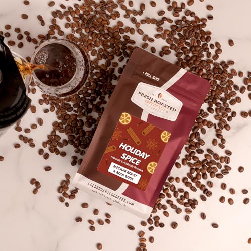 Image of Fresh Roasted Coffee, Holiday Spice Flavored Drip Ground Coffee, Medium Roast, Kosher, 12 oz