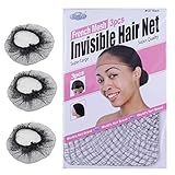  (12 pack) - Dream Invisible Hair Net Super Large 3 Count Black (12 Pack)