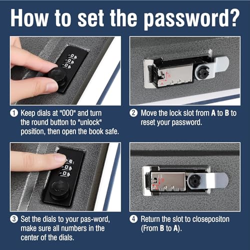 Shopo (LABEL) Book Locker Dictionary Stainless Steel Hidden Safe Jewellery Box/Cash Locker for Home and Office (18 x 12 x 5.5 cm) (Multicolour) - Image 7