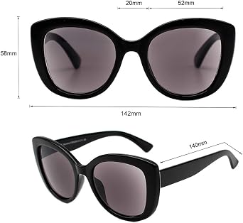 VITENZI Full Reader Sunglasses for Women Tinted Reading Sun Glasses with Built In Full Readers, Barletta
