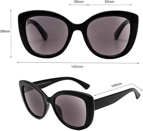 VITENZI Full Reader Sunglasses for Women Tinted Reading Sun Glasses with Built In Full Readers, Barletta