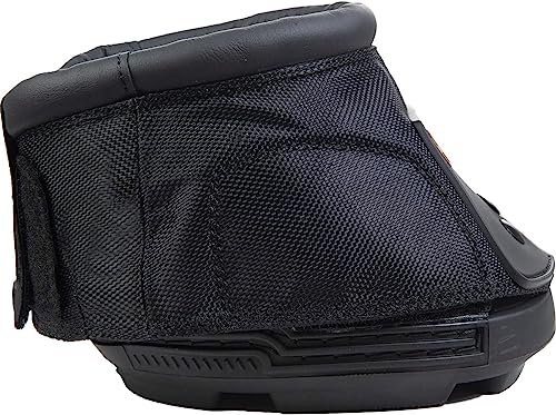 Foto von HKM Hufschuhe für Pferde – Pferdehufschuh Pferdeschuh mit rutschhemmender Schuhsohle & weicher Polsterung – extra stoßabsorbierend & strapazierfähig | Farbe: Schwarz, Größe: 7