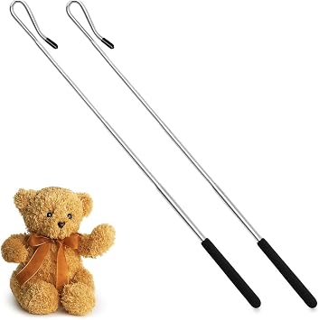2 Pcs Adjustable Puppet Handles Arm Control Rods, 8-21 inch Extendable Stainless Steel Puppets Rods, Compatible with arm puppet and jeffy puppet with stick